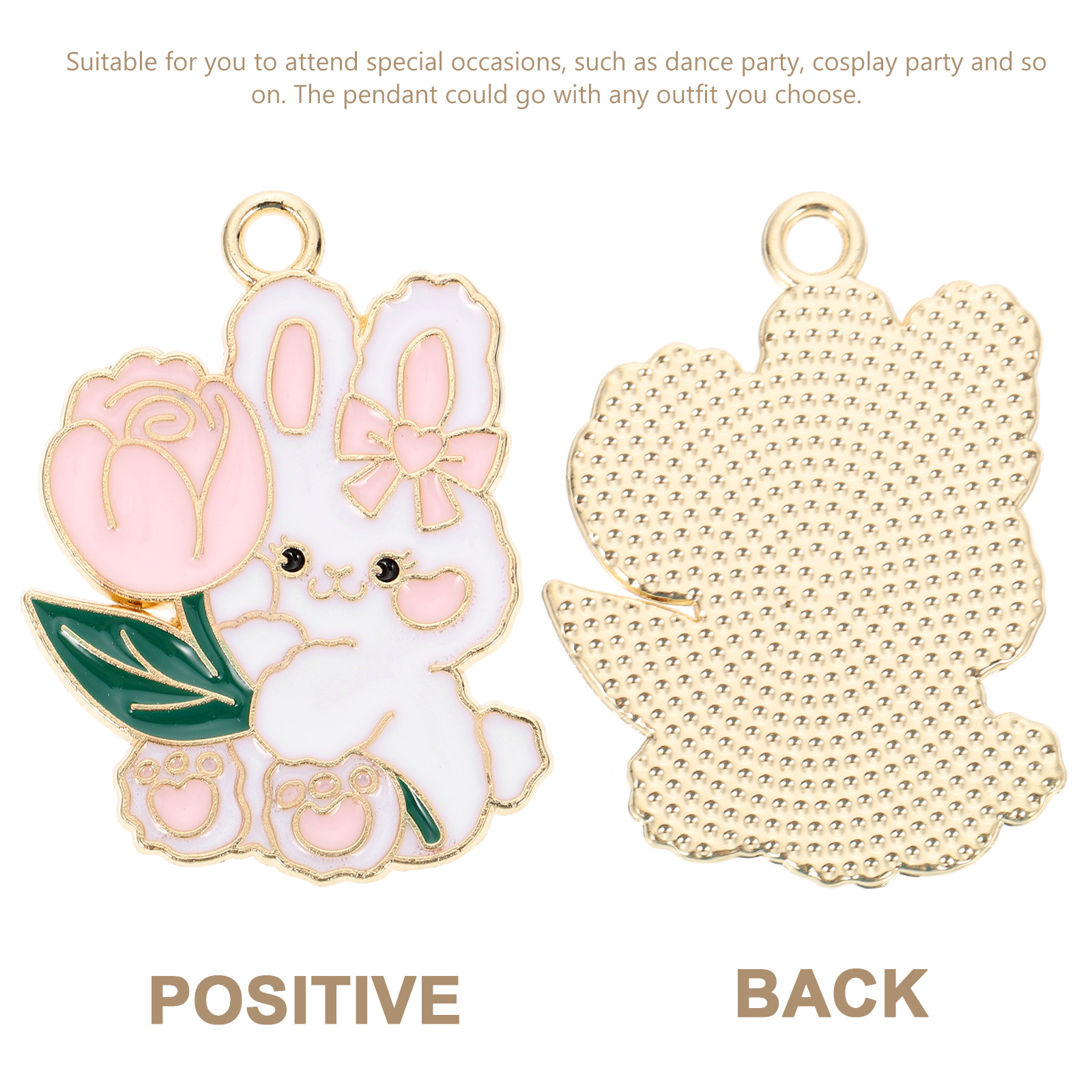 10Pcs Lovely Rabbit Hanging Pe - Jewelry Making Diy Kit avaliação e preço