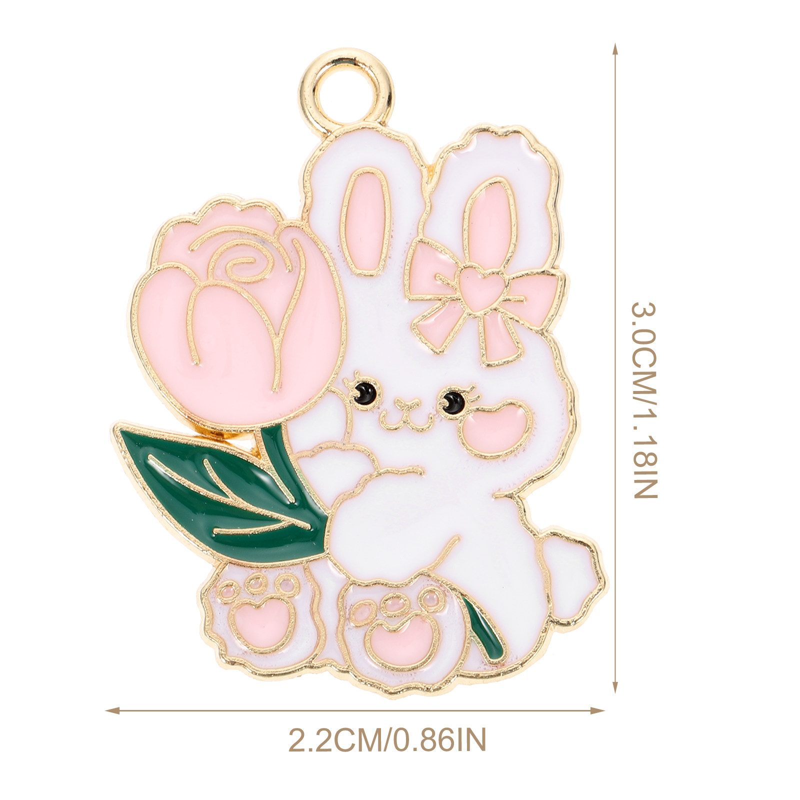 10Pcs Lovely Rabbit Hanging Pe - Jewelry Making Diy Kit avaliação e preço