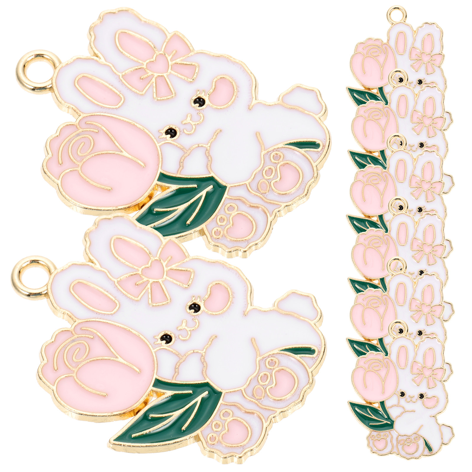 10Pcs Lovely Rabbit Hanging Pe - Jewelry Making Diy Kit avaliação e preço