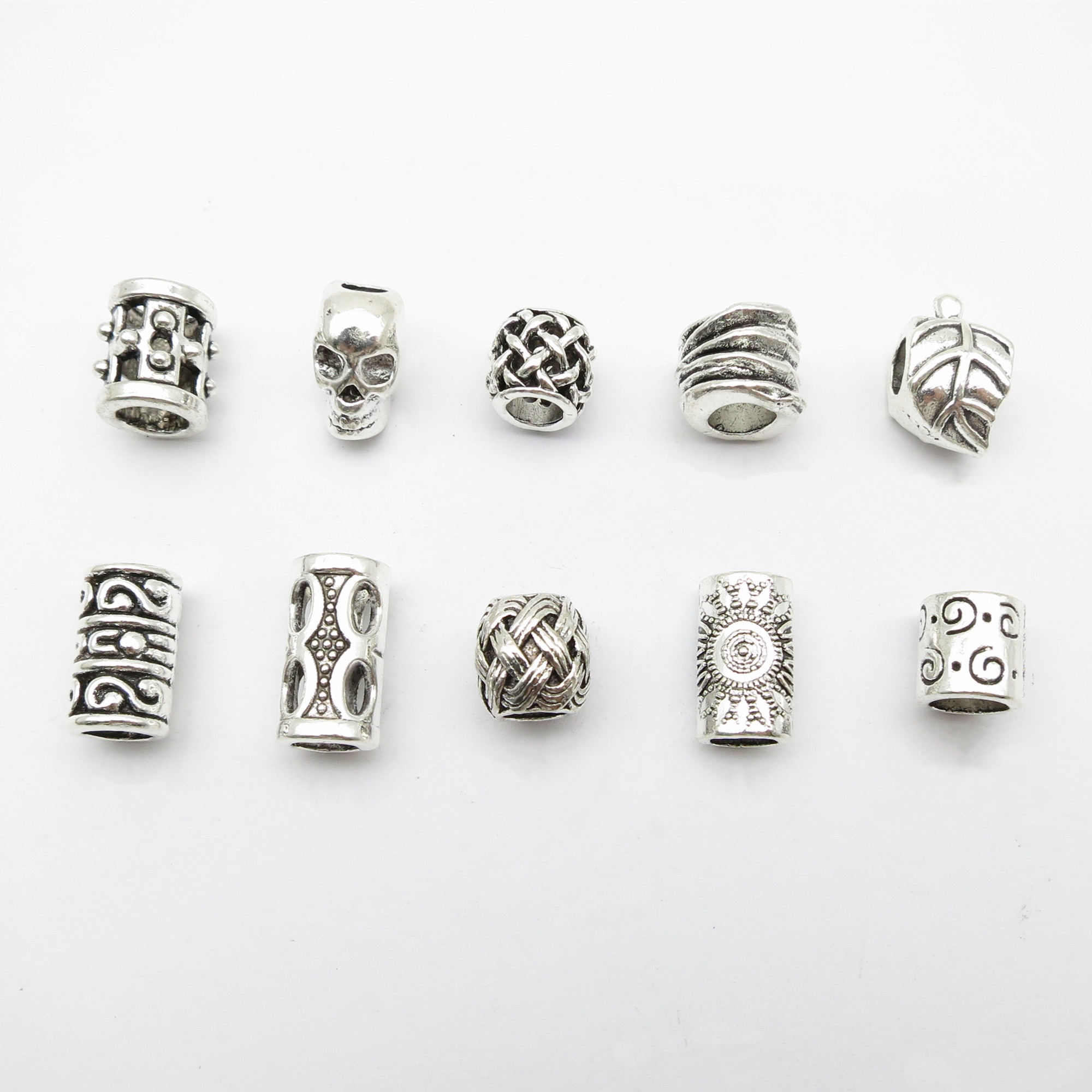 10Pcs/Pack Skull/Leaf DIY bead - Crimp Bead Tube avaliação e preço
