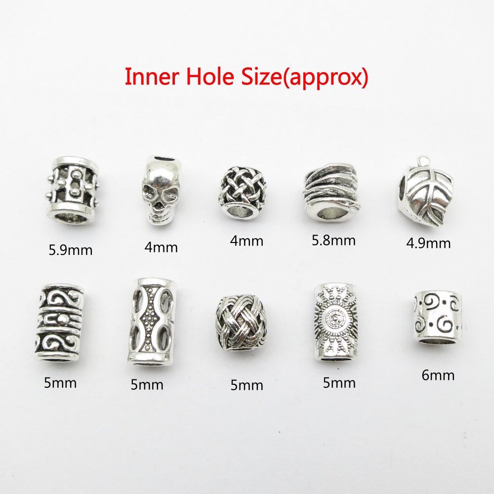 10Pcs/Pack Skull/Leaf DIY bead - Crimp Bead Tube avaliação e preço