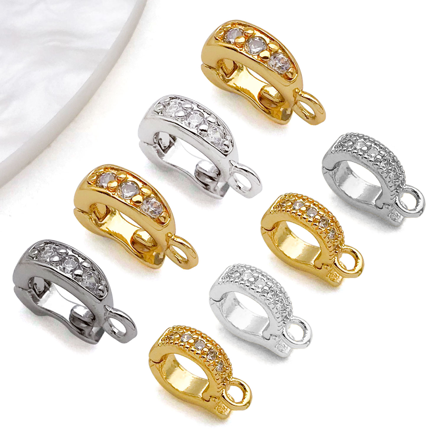 5pcs 18K Real Gold Plated Bras - Jewelry Making Gold avaliação e preço
