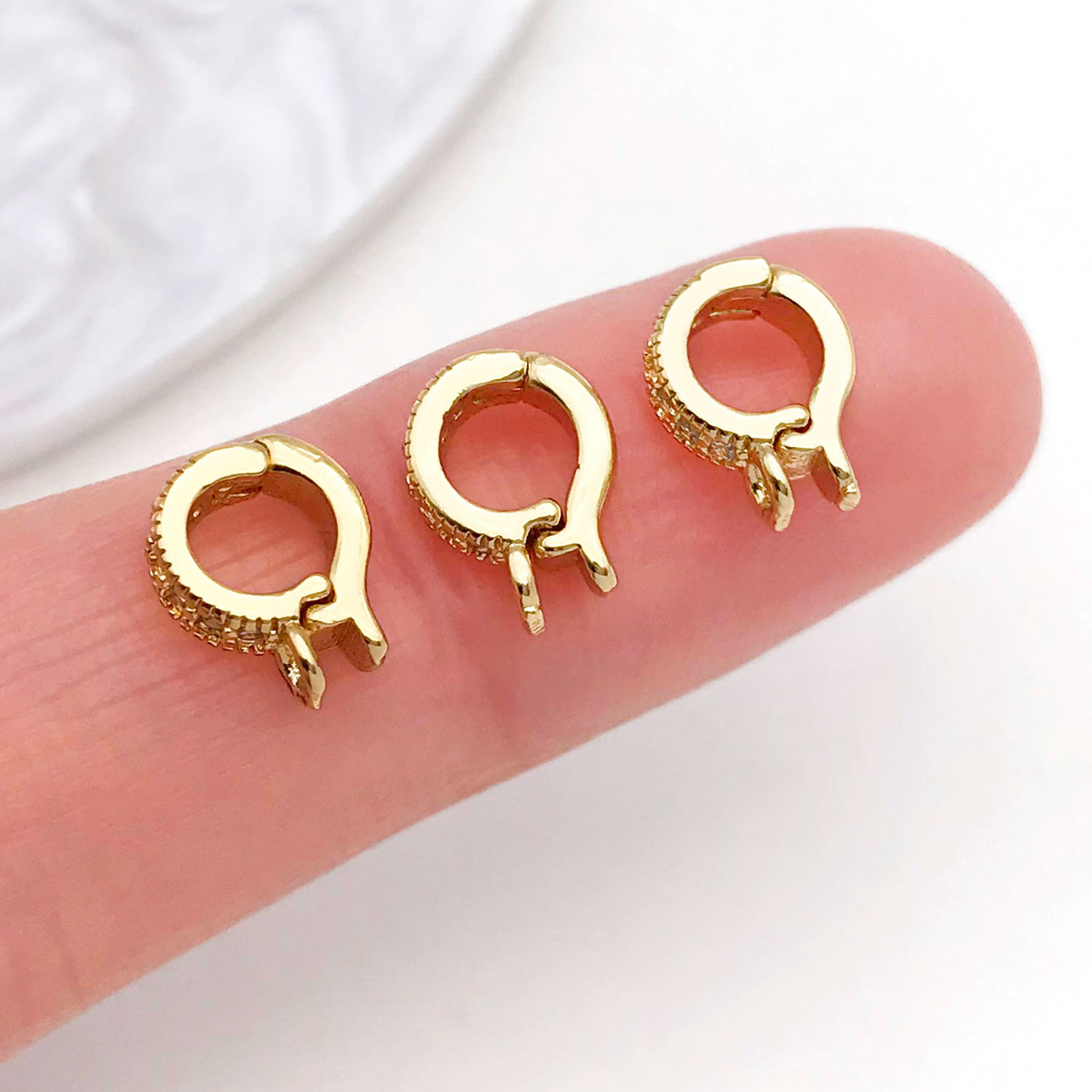 5pcs 18K Real Gold Plated Bras - Jewelry Making Gold avaliação e preço