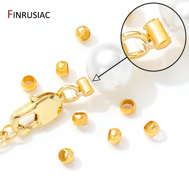 18K Gold Plated Brass Round/Tu - Crimp Bead Tube avaliação e preço