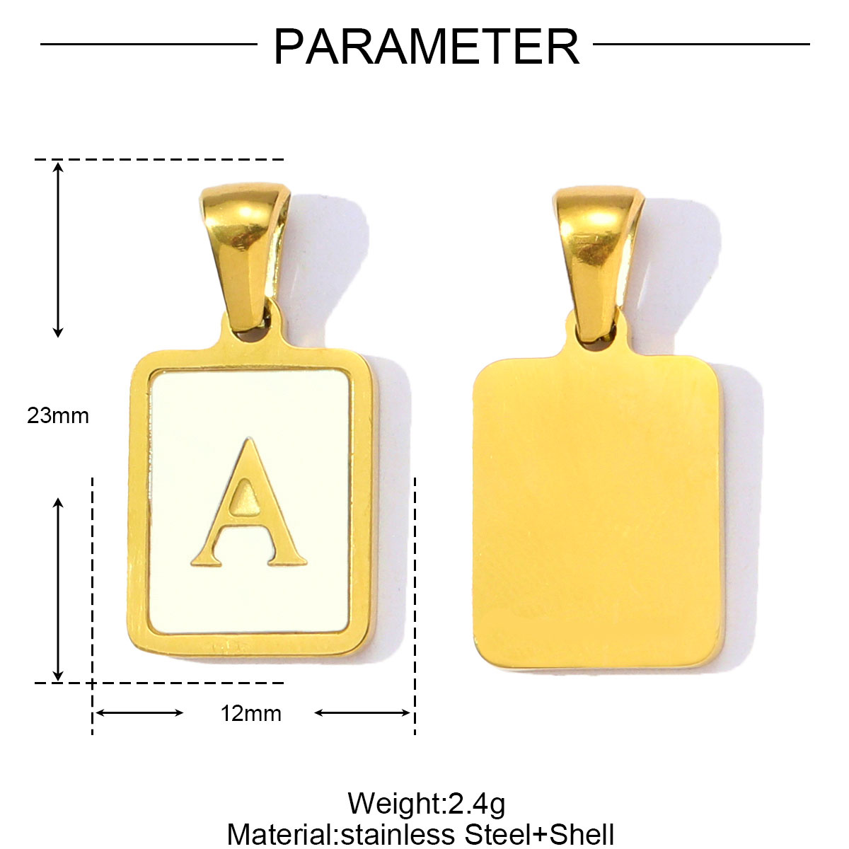3Pcs/Lot Stainless Steel A-Z R - Jewelry Making For Couples avaliação e preço