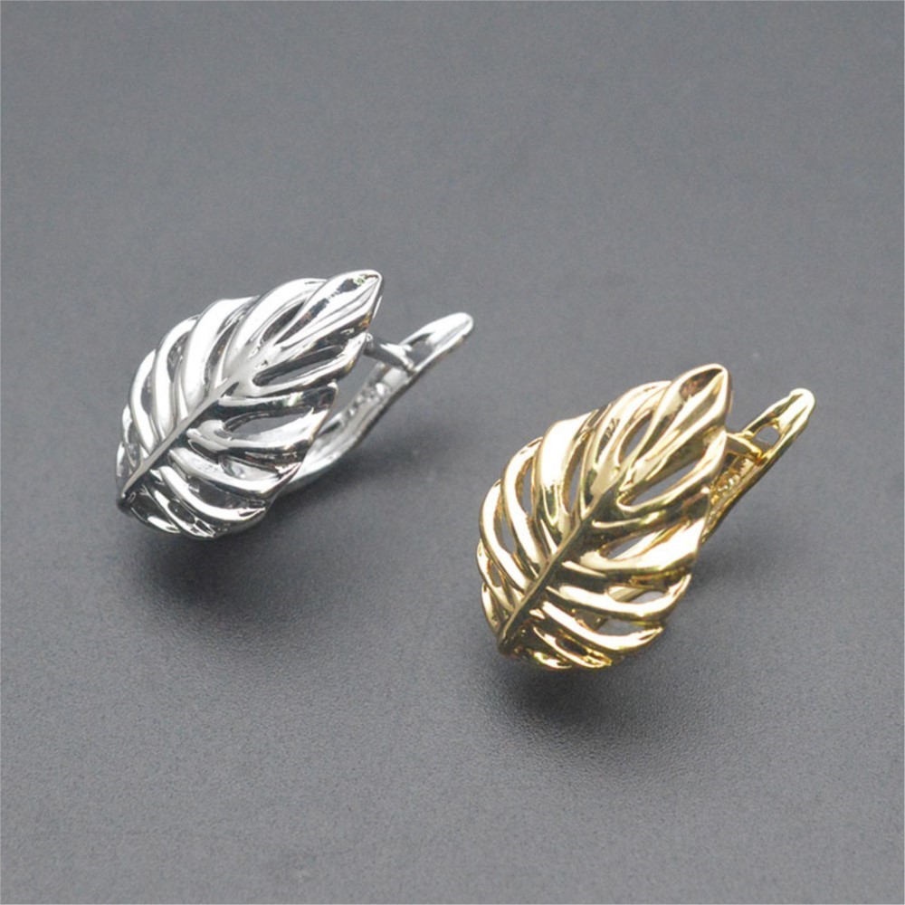 1/2Pcs 18K Gold Plated Brass L - Jewelry Making Hoops avaliação e preço