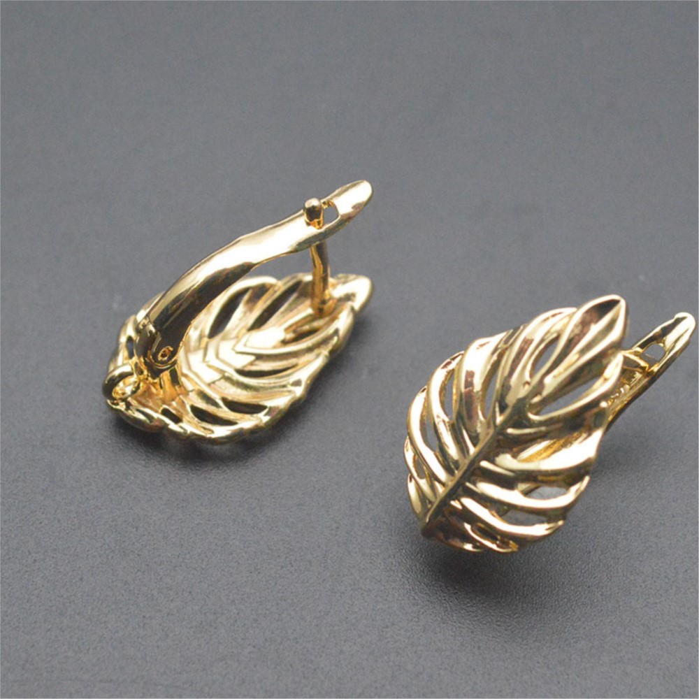 1/2Pcs 18K Gold Plated Brass L - Jewelry Making Hoops avaliação e preço