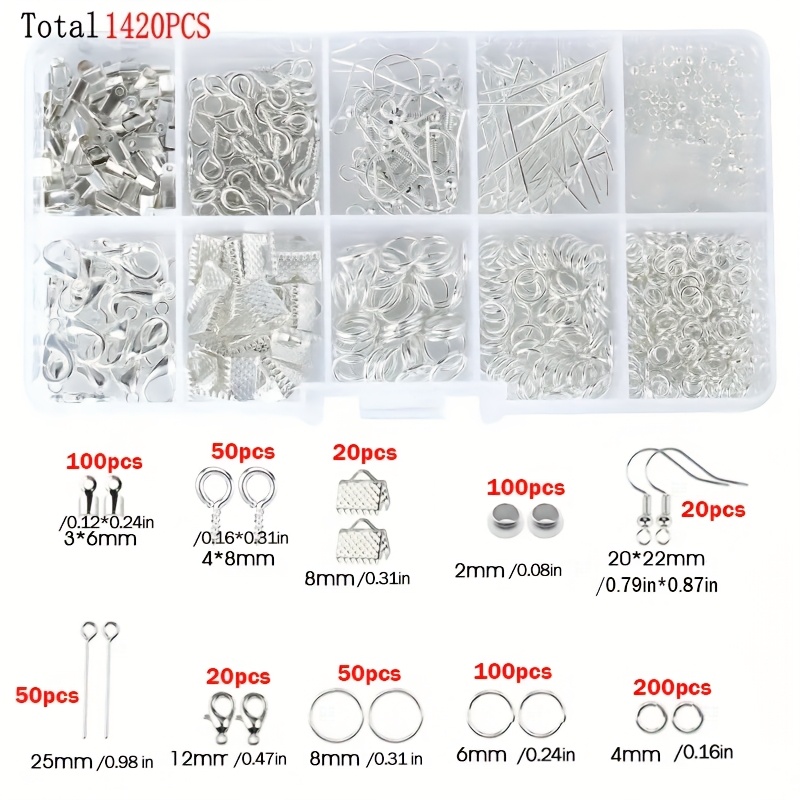 1420pcs 1box Jewelry Findings  - Jewelry Making Ring Tool avaliação e preço