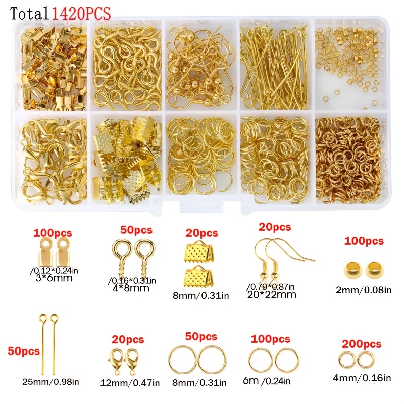 1420pcs 1box Jewelry Findings  - Jewelry Making Ring Tool avaliação e preço