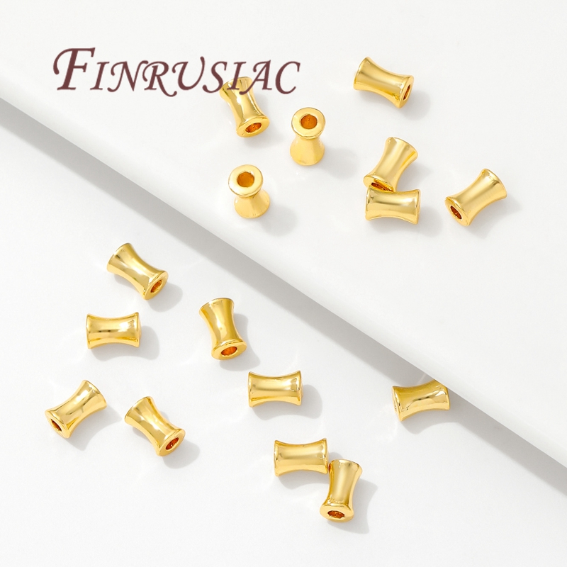 18K Gold Plated Brass Tube Bea - Crimp Bead Tube avaliação e preço