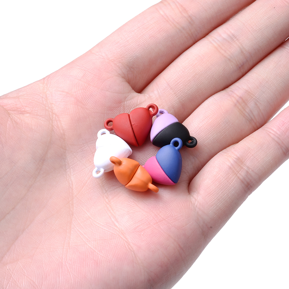 5pair Heart Magnet Connector C - Jewelry Making For Couples avaliação e preço