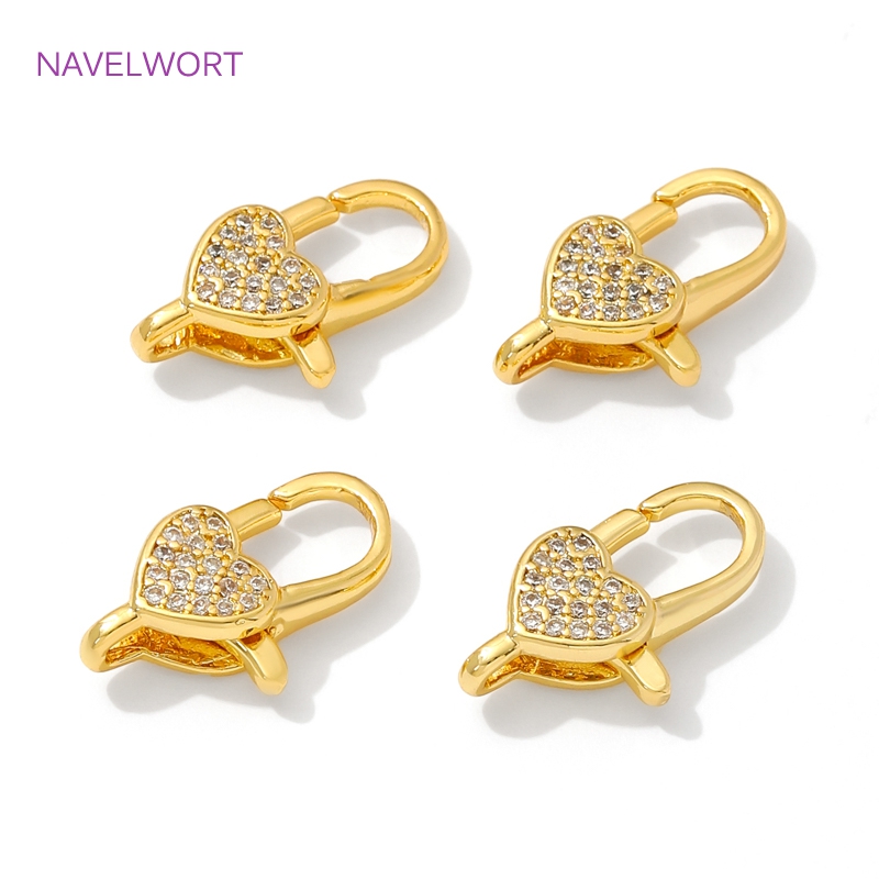 18K Gold Plated Inlaid Zircon  - Jewelry Making Gold avaliação e preço